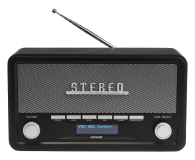 Radio i budzik Denver Radio retro DAB+/FM Denver DAB-18 dark grey